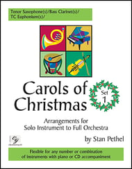 Carols of Christmas #1 Tenor Sax/ Baritone TC Book, Flexible Ensemble, opt. Solo cover